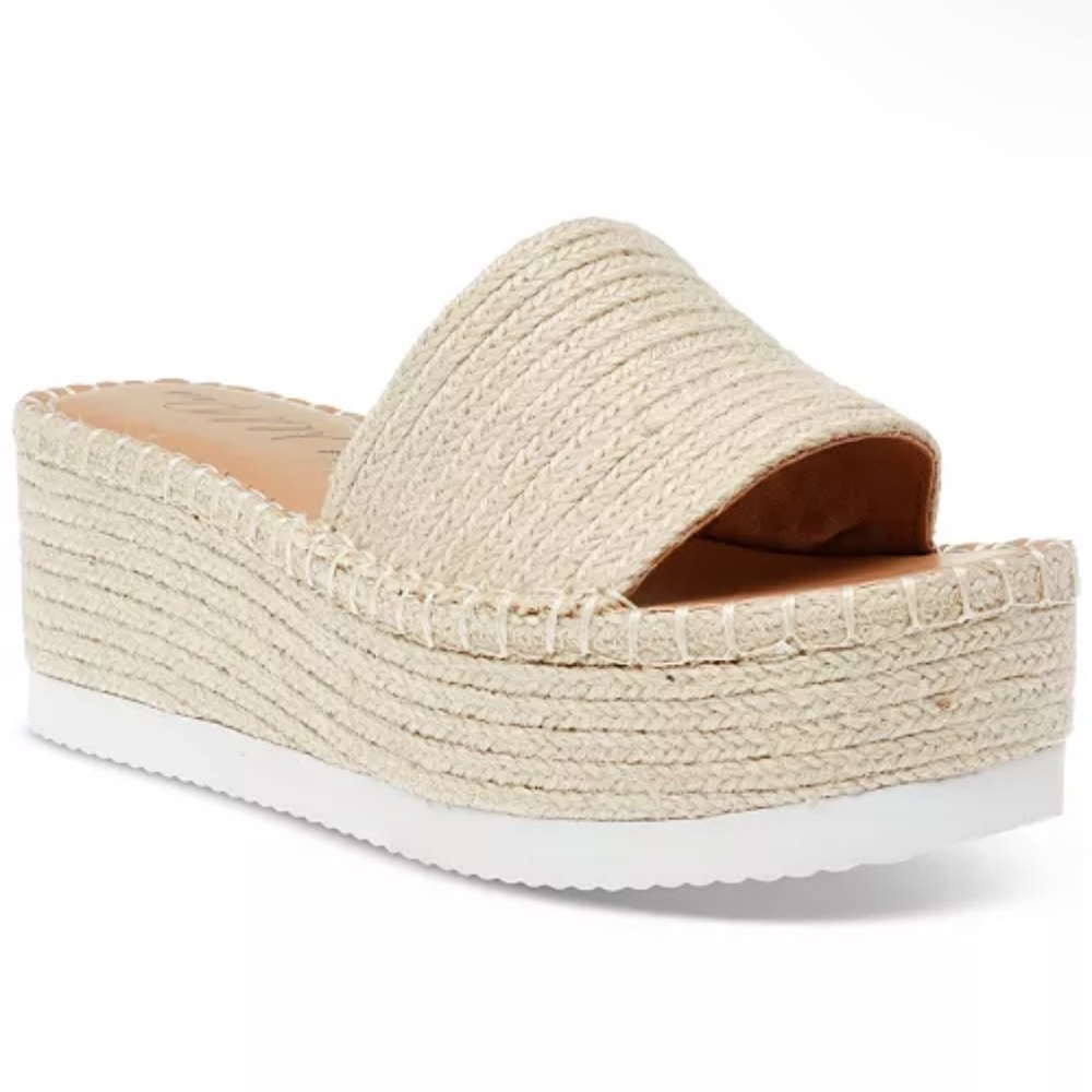 Wild Pair Shermer Slide Espadrille Platform Wedge Sandals Size 6.5